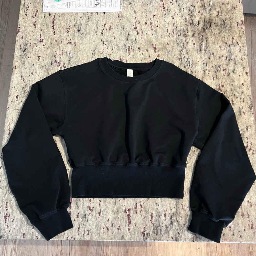Super soft cropped sweatshirt fitted waist 8